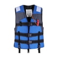 thumbnail image 2 of Chaleco ,Chaleco con silbato para adultos y hombres,Chaleco de natación Chaleco flotador de agua Flotabilidad,Traje de supervivencia para chaquetas y kayak para Azul, 2 of 8