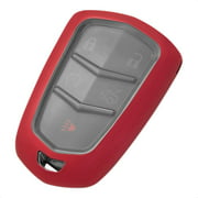 TANGSEN Smart Key Fob Case Red TPU Protective Cover Compatible with Cadillac ATS CT6 CTS Escalade SRX XT4 XT5 XTS 3 4 5