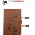 thumbnail image 2 of Galaxy Tab A8 10.5 Inch Case,Slim Folio Stand Nice Butterfly Premium Leather Wallet Case with Auto Sleep/Wake Smart Cover for Samsung Galaxy Tab A8 10.5 Inch 2022 Model SM-X200/X205/X207,Brown, 2 of 7