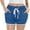 Blue, variant on Lenpel Gym Shorts for Women Soft Comfy Elastic High Waisted Drawstring Booty Yoga Lounge Shorts Active Running Shorts with Pockets