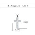 thumbnail image 4 of Cross Necklace Sterling Silver Cross Pendant Religious Jewellery Gifts for Women Men, 4 of 10
