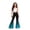 Light Blue, variant on Flare Pants for Girls High Waist Baggy Girls Wide Leg Pants Girls Back to School Clothes Gradient School Pants Size 5-16 Years