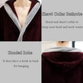 thumbnail image 3 of Artfasion Mens Long Bathrobe with Hood Warm Soft Shawl Collar Plush Spa Robe, 3 of 6