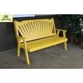 thumbnail image 2 of Yellow Pine Fanback Garden Bench, 2 of 4