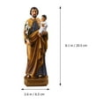 thumbnail image 2 of 1Pc St. Joseph Statue Religious Adornment Church Accessory (Assorted Color), 2 of 6