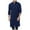 Blue@GC@, variant on CONZONE Mens Muslim Kaftan Abaya Long Sleeve Robe For Men Trendy Solid Color Lapel Arab Thobe