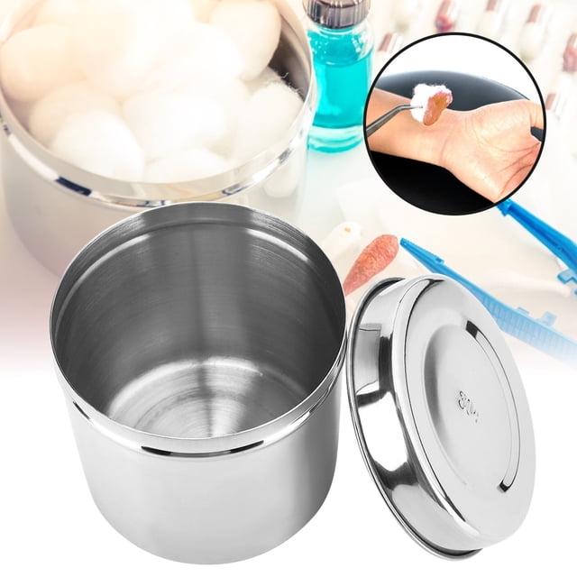 Tarro De Acero Inoxidable Aderezo Tarro De Algodón Tarro De Ungüento De Medicina Tarro De Ungüento De Medicina De Acero Inoxidable Apósito De Algodón Anti Yodo Contenedor Para ANGGREK Dressing Cotton Jar