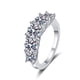 thumbnail image 3 of Anillo de plata esterlina s925 de estilo europeo y americano Anillo de moissanita de color D para mujer Anillo de diamante Moisan de 3,6 quilates, 3 of 5