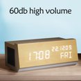 thumbnail image 3 of sruoe Alarm Clock, Clock Alarm Bedside, Clock Alarm Digital, Alarm Clocks for Bedrooms, Small Alarm Clock, Vibrating Alarm Clock, Projection Rectangular, Wood, 3 of 6