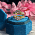 thumbnail image 2 of 1.80Ct. Round Cut Diamond Ring Enhancer- Double Curved Wedding Band Stacking Matching Rings For Women Handmade Jewelry, 2 of 7