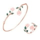 thumbnail image 1 of Rose Anillo Pulsera Conjunto de aceite de goteo Rose Abrir Anillo Pulsera Ajustable Accesorios para Mujer Chica para Regalo, 1 of 4
