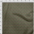 thumbnail image 3 of oneOone Silk Tabby Fabric Leaves & Floral Block Printed Craft Fabric BTY 42 Inch Wide, 3 of 4