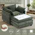 thumbnail image 3 of Gexpusm 40'' Wide Modern Accent Chair & Single Sofa Lounge for Living Room, Chenille Oversized Armchair with Ottoman,Green, 3 of 7
