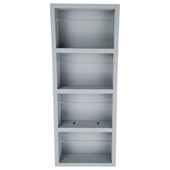 Ceres Primed Gray On the Wall Spice Rack 21"h x 14"w x 3.5"d