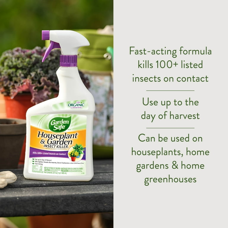 Garden Safe Brand Houseplant & Garden Insect Killer, 32 Ounces