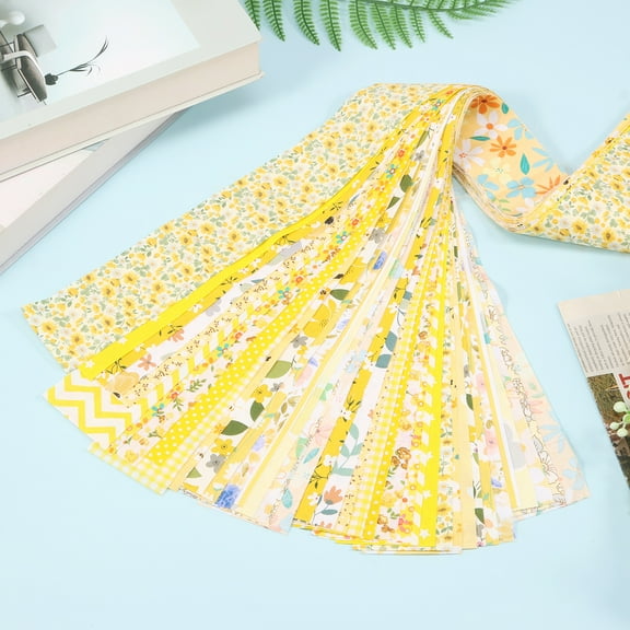 Ikoopy 40Pcs Jelly Roll Fabric Strip Set Cotton Floral Print Pre Cut Quilting Strip Quilting and Sewing Patchwork Roll for DIY Crafts