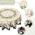 thumbnail image 6 of Eucalyptus Leaf Round Tablecloth Spring Botanical Green Leaf Reusable Circle Table Cover 60 Inch Buffalo Plaid Farmhouse Tabletop for Seasonal Party Picnic Dinner Decor, 6 of 6