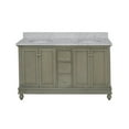 thumbnail image 5 of Bella 60" Double Bathroom Vanity with Weathered Gray Cabinet and Carrara Marble Top, 5 of 6