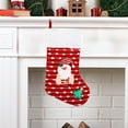 thumbnail image 4 of Large Stocking Hanging For Holiday Festive Sock Holder With Classic Patterns Ideal For Family Party Fireplace Mantle Xmas Celebration, 4 of 5