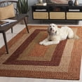 thumbnail image 6 of SAFAVIEH Braided Kent Geometric Machine Washable Reversible Area Rug, Rust/Red, 4' x 6', 6 of 20