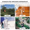 thumbnail image 4 of Wire Rope Kit 98FT Stainless Steel Heavy Duty Wire Tensioner Kit Weather Resistant Durable Outdoor Cable Wire Rope for Light Strings Shade Sails Pictures, 4 of 9