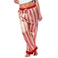 thumbnail image 2 of Up2date Fashion's Women's Satin Lounge Pants / Pajama Bottoms / Sleep Pants in Various Prints, 2 of 2