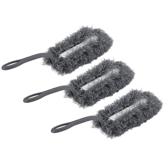 Uxcell Microfiber Duster Reusable Feather Duster Gray, 3 Count
