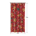 thumbnail image 5 of Red Christmas Gingerbread Man Pattern Shower Curtain 36"x72" ,Bathroom Decorative Shower Curtains Set with 12 Hooks,Modern Waterproof Washable Shower Curtain, 5 of 6