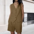 thumbnail image 1 of Traje De Moda De 2 Piezas Traje de moda de 2 piezas para mujer Conjunto cómodo de 2 piezas a juego Cozy Slim Fit Ropa diaria Cgtredaw Café M para Mujer, 1 of 1