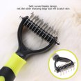 thumbnail image 1 of Deshedding Dog Brush, Dog Brush for Shedding Dog Rake Cat Brush Double Sided Undercoat Rake Comb for Detangling, Deshedding Pet Grooming Brush for Small, Medium Dogs and Cats, 1 of 7