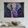 thumbnail image 4 of GOSMITH  Mandala Elephant Tapestry, Trippy Purple Bohemian Boho Animal Indian Tapestry Wall Hanging for Bedroom, Hippie Tapestries Poster Blanket College Dorm Home Decor, 4 of 7