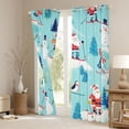 thumbnail image 3 of Feelyou Santa Claus Snowman Curtains Pack of 2 (52x84 Each), Skiing Sport Window Curtains, 3 of 6