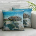 thumbnail image 3 of GOSMITH Throw Pillow Case Sea Turtles Square Cushion Cover Standard Pillowcase for Men Women Kids Home Decorative Sofa Armchair Bedroom Livingroom, 3 of 5