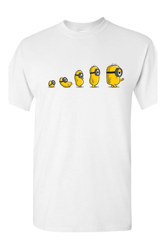 Miniolution Evolution Cartoons Movie Salih Gonenli Artworks Funny DT Adult T-Shirt Tee