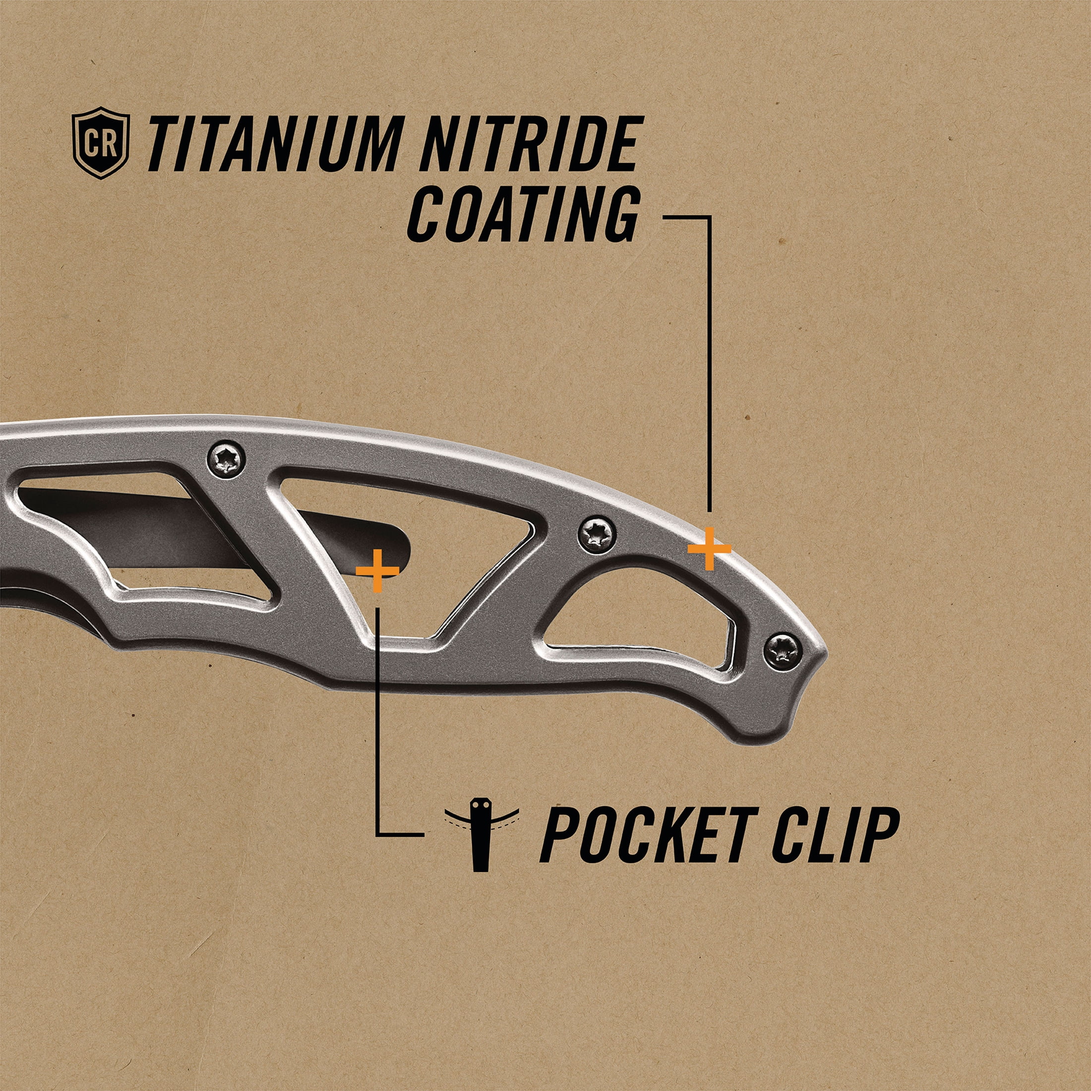 Gerber Paraframe I Folding Knife: 3" Plain Edge Stainless Steel Blade, Lightweight Open Frame Design with Pocket Clip