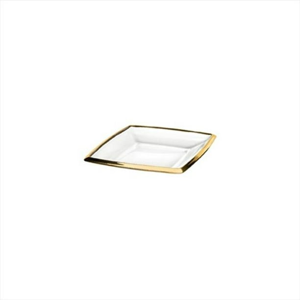 Majestic Gifts E64325-US Ducale Plaque de Verre de Haute Qualité avec Bande d'Or