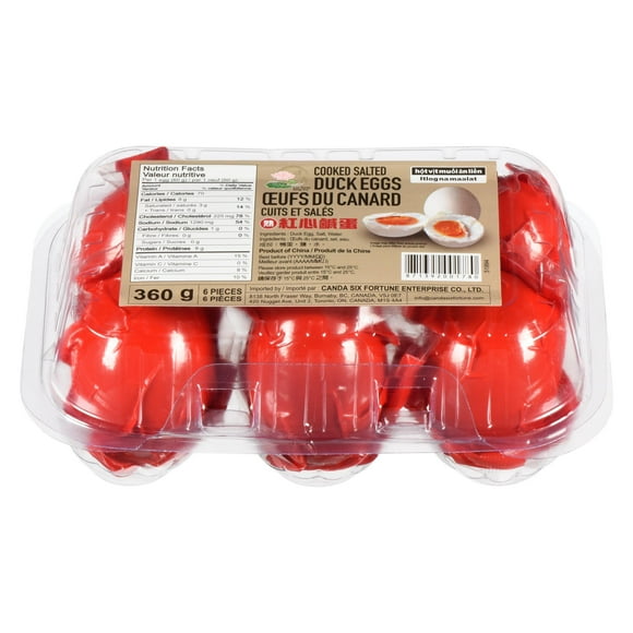 Len Xiang Cooked Salted Duck Eggs, 360g (6pc)