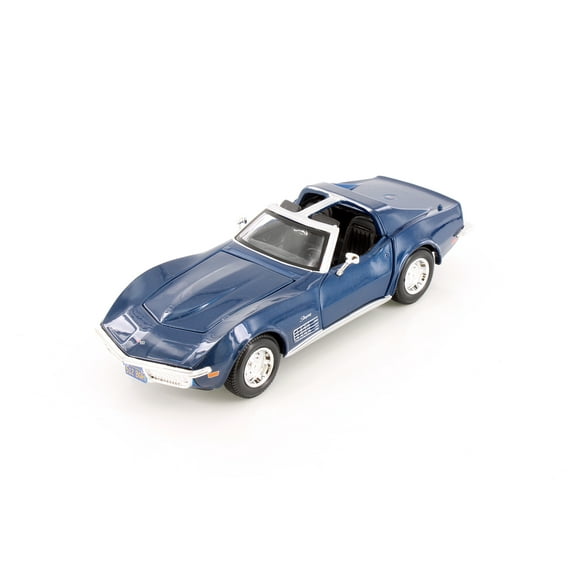 1970 Chevy Corvette T-Top, Blue - Showcasts 37202 - 1/24 Scale Diecast Model Toy Car