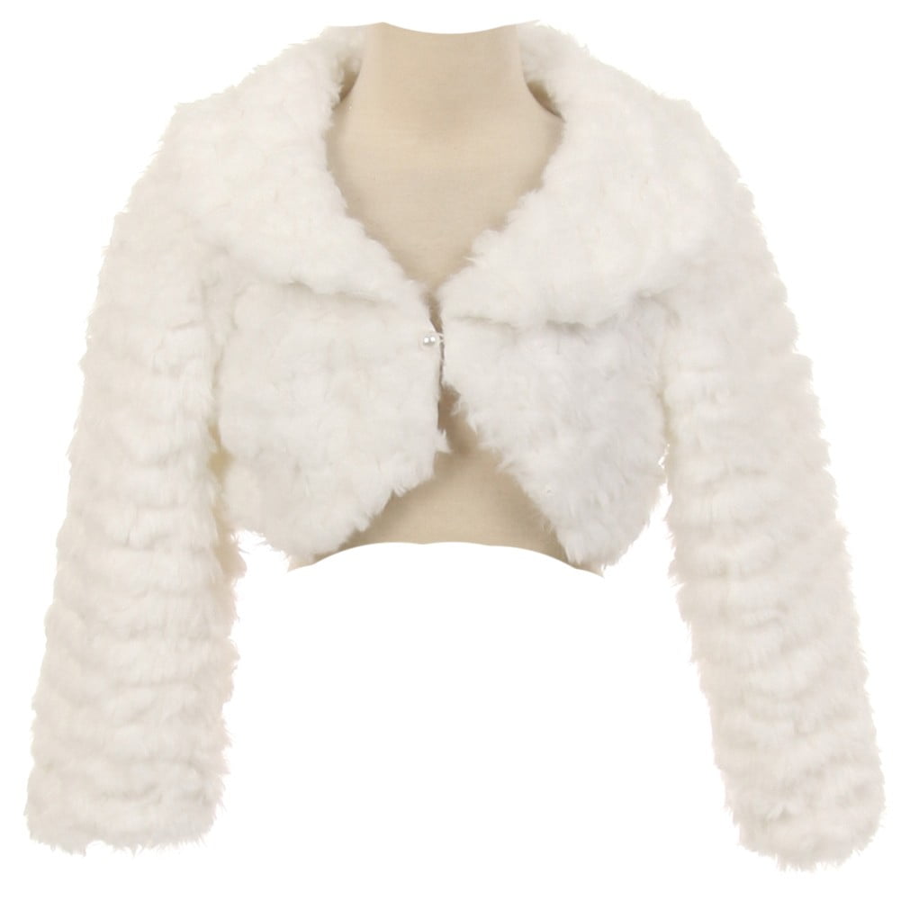 Long Sleeve Fur Bolero Jacket 