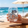 thumbnail image 5 of Artisanal Blue Ringed Octopus Glassware, Octopuses Stemless Wine Glasses, 2D Animal Artisan Glassware Collection for Animal Bar Glass, Octopus Wine Glass, 5 of 8