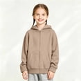 thumbnail image 2 of Girls Classic Long Sleeve Zip Up Hoodie, Kids Lightweight Hooded Jacket, Size 4-18, 2 of 4