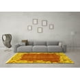 thumbnail image 3 of Ahgly Company Machine Washable Indoor Rectangle Abstract Yellow Modern Area Rugs, 2' x 4', 3 of 4