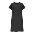 thumbnail image 5 of DailyTrove Women's V-Neck Asymmetrical Hem Maxi Dress - Polyester Casual Daily & Party Wear, Versatile for Styling for women, 5 of 6