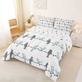 thumbnail image 2 of jejeloiu Cute Bird Queen Comforter Set For Men Women,Nature Print Comforter Sets Queen,Grey Blue White,Polkadot Reversible,3-Piece,1 Comforter and 2 Pillowcases, 2 of 7