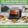 thumbnail image 3 of GoWISE USA Freidora de aire de 25 cuartos y deshidratador profesional con 3 elementos calefactores y asador, 12 funciones, precalentamiento y 5 niveles de cocción, se adapta a pizza de 12 pulgadas, 11, 3 of 5