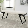 thumbnail image 3 of Uttermost Hover Modern Bench in Ivory, 3 of 7
