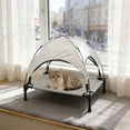 thumbnail image 5 of Elevated Dog Bed with Removable Canopy, Portable Dog Cot with Sun Protection Shade Tent, Raised Pet Cooling Cot Bed for Dogs, Green, 5 of 6