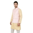 thumbnail image 3 of eloria Men's Nehru Jacket Waistcoat Indian Waistcoat Blazer Jacquard Jacket, 3 of 7