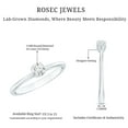 thumbnail image 5 of Rosec Jewels Lab Diamond Solitaire Promise Ring for Women - 4 MM - EF-VS Quality - Ready to Gift, 14K White Gold, US 7.50, 5 of 8