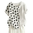 thumbnail image 2 of DailyTrove Women's Graphic Print Crew Neck Tee - Short Sleeve T-Shirt, Trendy for Casual & Errands, 2 of 5